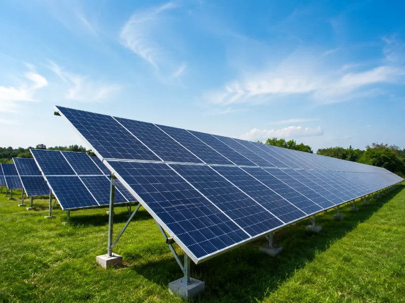 Ground mounted solar panels
